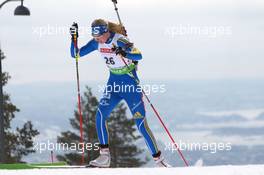 17.03.2011, Holmenkollen, Norway (NOR): Anna Maria Nilsson (SWE), Madshus, Rottefella, Leki, adidas - IBU world cup biathlon, sprint women, Holmenkollen (NOR). www.xpb.cc. © Manzoni/xpb.cc. Every downloaded picture is fee-liable.