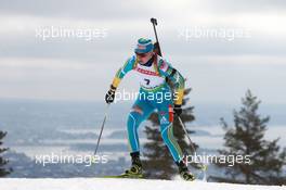 17.03.2011, Holmenkollen, Norway (NOR): Olena Pidhrushna (UKR), Fischer, Rottefella - IBU world cup biathlon, sprint women, Holmenkollen (NOR). www.xpb.cc. © Manzoni/xpb.cc. Every downloaded picture is fee-liable.
