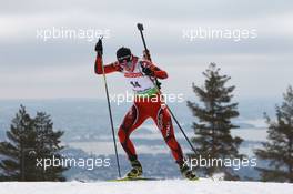 17.03.2011, Holmenkollen, Norway (NOR): Tora Berger (NOR), Fischer, Rottefella, Odlo - IBU world cup biathlon, sprint women, Holmenkollen (NOR). www.xpb.cc. © Manzoni/xpb.cc. Every downloaded picture is fee-liable.