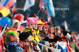 08.03.2011, Khanty-Mansiysk, Russia (RUS): Biathlon Feature: Fans - IBU world championships biathlon, individual men, Khanty-Mansiysk (RUS). www.xpb.cc. © Manzoni/xpb.cc. Every downloaded picture is fee-liable.