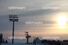 09.03.2011, Khanty-Mansiysk, Russia (RUS): Biathlon Feature: sunset moon over Khanty Mansiysk - IBU world championships biathlon, individual women, Khanty-Mansiysk (RUS). www.xpb.cc. © Manzoni/xpb.cc. Every downloaded picture is fee-liable.