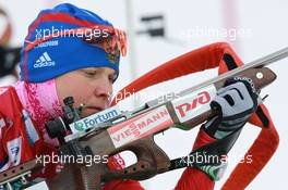 09.03.2011, Khanty-Mansiysk, Russia (RUS): Anna Bogaly-Titovets (RUS), Fischer, Rottefella, Alpina, OneWay, adidas - IBU world championships biathlon, individual women, Khanty-Mansiysk (RUS). www.xpb.cc. © Manzoni/xpb.cc. Every downloaded picture is fee-liable.