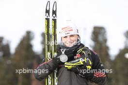 03.03.2011, Khanty-Mansiysk, Russia (RUS): Andrea Henkel (GER), Fischer, Rottefella, Exel, adidas, Toko - IBU world championships biathlon, medals, Khanty-Mansiysk (RUS). www.xpb.cc. © Manzoni/xpb.cc. Every downloaded picture is fee-liable.