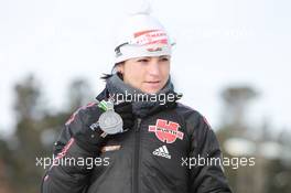 03.03.2011, Khanty-Mansiysk, Russia (RUS): Andrea Henkel (GER), Fischer, Rottefella, Exel, adidas, Toko - IBU world championships biathlon, medals, Khanty-Mansiysk (RUS). www.xpb.cc. © Manzoni/xpb.cc. Every downloaded picture is fee-liable.