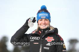 03.03.2011, Khanty-Mansiysk, Russia (RUS): Magdalena Neuner (GER), Fischer, Rottefella, Exel, adidas - IBU world championships biathlon, medals, Khanty-Mansiysk (RUS). www.xpb.cc. © Manzoni/xpb.cc. Every downloaded picture is fee-liable.