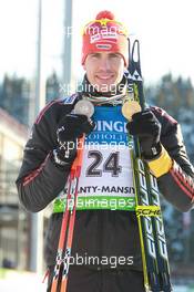 05.03.2011, Khanty-Mansiysk, Russia (RUS): Arnd Peiffer (GER), Fischer, Salomon, Swix, adidas - IBU world championships biathlon, medals, Khanty-Mansiysk (RUS). www.xpb.cc. © Manzoni/xpb.cc. Every downloaded picture is fee-liable.