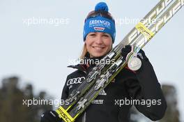 03.03.2011, Khanty-Mansiysk, Russia (RUS): Magdalena Neuner (GER), Fischer, Rottefella, Exel, adidas - IBU world championships biathlon, medals, Khanty-Mansiysk (RUS). www.xpb.cc. © Manzoni/xpb.cc. Every downloaded picture is fee-liable.