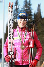 03.03.2011, Khanty-Mansiysk, Russia (RUS): Marie Laure Brunet (FRA), Rossignol, Rottefella, Swix - IBU world championships biathlon, medals, Khanty-Mansiysk (RUS). www.xpb.cc. © Manzoni/xpb.cc. Every downloaded picture is fee-liable.