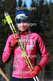 03.03.2011, Khanty-Mansiysk, Russia (RUS): Marie Dorin (FRA), Rossignol, Rottefella, OneWay - IBU world championships biathlon, medals, Khanty-Mansiysk (RUS). www.xpb.cc. © Manzoni/xpb.cc. Every downloaded picture is fee-liable.