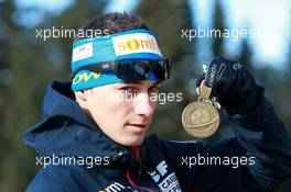 03.03.2011, Khanty-Mansiysk, Russia (RUS): Alexis Boeuf (FRA), Salomon, Swix, OneWay - IBU world championships biathlon, medals, Khanty-Mansiysk (RUS). www.xpb.cc. © Manzoni/xpb.cc. Every downloaded picture is fee-liable.