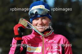 03.03.2011, Khanty-Mansiysk, Russia (RUS): Marie Dorin (FRA), Rossignol, Rottefella, OneWay - IBU world championships biathlon, medals, Khanty-Mansiysk (RUS). www.xpb.cc. © Manzoni/xpb.cc. Every downloaded picture is fee-liable.