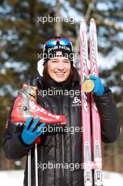 03.03.2011, Khanty-Mansiysk, Russia (RUS): Ann Kristin Aafedt Flatland (NOR), Madshus, Rottefella, Alpina, Swix, ODLO - IBU world championships biathlon, medals, Khanty-Mansiysk (RUS). www.xpb.cc. © Manzoni/xpb.cc. Every downloaded picture is fee-liable.