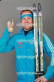 18.03.2011, Khanty-Mansiysk, Russia (RUS): Olexaner Bilanenko (UKR), Fischer, Salomon - IBU world championships biathlon, medals, Khanty-Mansiysk (RUS). www.xpb.cc. © Manzoni/xpb.cc. Every downloaded picture is fee-liable.