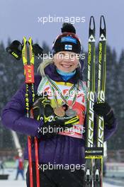 06.03.2011, Khanty-Mansiysk, Russia (RUS): Kaisa Maekaeraeinen (FIN), Fischer, Rottefella, Leki, Odlo - IBU world championships biathlon, medals, Khanty-Mansiysk (RUS). www.xpb.cc. © Manzoni/xpb.cc. Every downloaded picture is fee-liable.