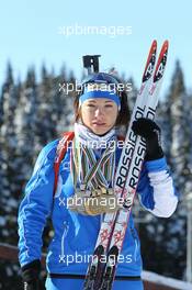 02.03.2011, Khanty-Mansiysk, Russia (RUS): Dorothea Wierer (ITA), Rossignol, Rottefella, Casco with her four gold and three silver medals from the Junior World Championships and the European Championship- IBU world championships biathlon, medals, Khanty-Mansiysk (RUS). www.xpb.cc. © Manzoni/xpb.cc. Every downloaded picture is fee-liable.