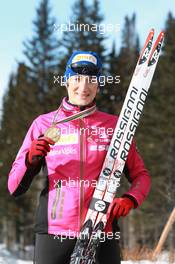 03.03.2011, Khanty-Mansiysk, Russia (RUS): Marie Laure Brunet (FRA), Rossignol, Rottefella, Swix - IBU world championships biathlon, medals, Khanty-Mansiysk (RUS). www.xpb.cc. © Manzoni/xpb.cc. Every downloaded picture is fee-liable.