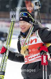 06.03.2011, Khanty-Mansiysk, Russia (RUS): Tarjei Boe (NOR), Fischer, Rottefella, Swix, ODLO - IBU world championships biathlon, medals, Khanty-Mansiysk (RUS). www.xpb.cc. Â© Miko/xpb.cc. Every downloaded picture is fee-liable.