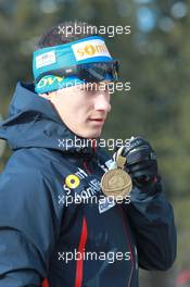 03.03.2011, Khanty-Mansiysk, Russia (RUS): Alexis Boeuf (FRA), Salomon, Swix, OneWay - IBU world championships biathlon, medals, Khanty-Mansiysk (RUS). www.xpb.cc. © Manzoni/xpb.cc. Every downloaded picture is fee-liable.