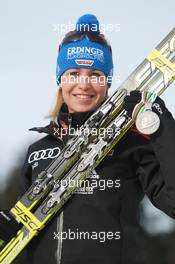 03.03.2011, Khanty-Mansiysk, Russia (RUS): Magdalena Neuner (GER), Fischer, Rottefella, Exel, adidas - IBU world championships biathlon, medals, Khanty-Mansiysk (RUS). www.xpb.cc. © Manzoni/xpb.cc. Every downloaded picture is fee-liable.