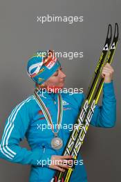 18.03.2011, Khanty-Mansiysk, Russia (RUS): Valj Semerenko (UKR), Fischer, Salomon, Swix - IBU world championships biathlon, medals, Khanty-Mansiysk (RUS). www.xpb.cc. © Manzoni/xpb.cc. Every downloaded picture is fee-liable.