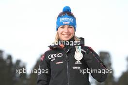 03.03.2011, Khanty-Mansiysk, Russia (RUS): Magdalena Neuner (GER), Fischer, Rottefella, Exel, adidas - IBU world championships biathlon, medals, Khanty-Mansiysk (RUS). www.xpb.cc. © Manzoni/xpb.cc. Every downloaded picture is fee-liable.