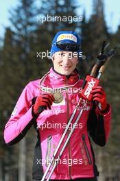 03.03.2011, Khanty-Mansiysk, Russia (RUS): Marie Laure Brunet (FRA), Rossignol, Rottefella, Swix - IBU world championships biathlon, medals, Khanty-Mansiysk (RUS). www.xpb.cc. © Manzoni/xpb.cc. Every downloaded picture is fee-liable.