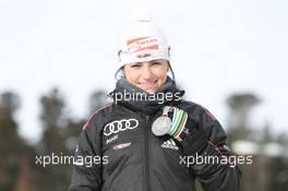 03.03.2011, Khanty-Mansiysk, Russia (RUS): Andrea Henkel (GER), Fischer, Rottefella, Exel, adidas, Toko - IBU world championships biathlon, medals, Khanty-Mansiysk (RUS). www.xpb.cc. © Manzoni/xpb.cc. Every downloaded picture is fee-liable.