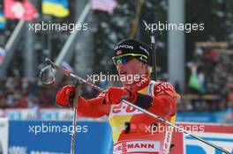 06.03.2011, Khanty-Mansiysk, Russia (RUS): Tarjei Boe (NOR), Fischer, Rottefella, Swix, ODLO - IBU world championships biathlon, pursuit men, Khanty-Mansiysk (RUS). www.xpb.cc. © Manzoni/xpb.cc. Every downloaded picture is fee-liable.