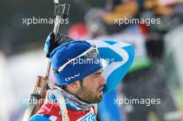 06.03.2011, Khanty-Mansiysk, Russia (RUS): Simon Fourcade (FRA), Fischer, Rottefella, Rossignol, Swix, Odlo - IBU world championships biathlon, pursuit men, Khanty-Mansiysk (RUS). www.xpb.cc. © Manzoni/xpb.cc. Every downloaded picture is fee-liable.