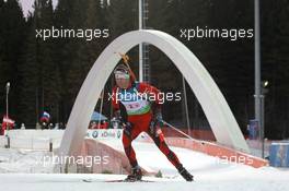 11.03.2011, Khanty-Mansiysk, Russia (RUS): Ole Einar Bjoerndalen (NOR), Madshus, Rottefella, Odlo - IBU world championships biathlon, relay men, Khanty-Mansiysk (RUS). www.xpb.cc. © Manzoni/xpb.cc. Every downloaded picture is fee-liable.