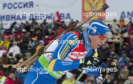 03.03.2011, Khanty-Mansiysk, Russia (RUS): Bjoern Ferry (SWE), Fischer, Rottefella, Leki, adidas - IBU world championships biathlon, relay mixed, Khanty-Mansiysk (RUS). www.xpb.cc. © Miko/xpb.cc. Every downloaded picture is fee-liable.