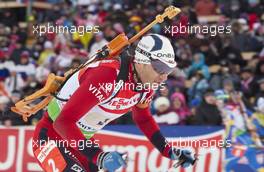 03.03.2011, Khanty-Mansiysk, Russia (RUS): Ole Einar Bjoerndalen (NOR), Madshus, Rottefella, Odlo - IBU world championships biathlon, relay mixed, Khanty-Mansiysk (RUS). www.xpb.cc. © Miko/xpb.cc. Every downloaded picture is fee-liable.