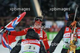 03.03.2011, Khanty-Mansiysk, Russia (RUS): Tarjei Boe (NOR), Fischer, Rottefella, Swix, ODLO - IBU world championships biathlon, relay mixed, Khanty-Mansiysk (RUS). www.xpb.cc. © Manzoni/xpb.cc. Every downloaded picture is fee-liable.