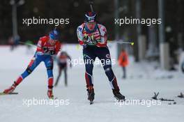 03.03.2011, Khanty-Mansiysk, Russia (RUS): Sara Studebaker (USA), Rossignol, Rottefella, Exel, adidas  - IBU world championships biathlon, relay mixed, Khanty-Mansiysk (RUS). www.xpb.cc. © Manzoni/xpb.cc. Every downloaded picture is fee-liable.