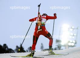 03.03.2011, Khanty-Mansiysk, Russia (RUS): Tora Berger (NOR), Fischer, Rottefella, Odlo - IBU world championships biathlon, relay mixed, Khanty-Mansiysk (RUS). www.xpb.cc. © Manzoni/xpb.cc. Every downloaded picture is fee-liable.