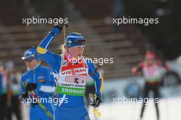 03.03.2011, Khanty-Mansiysk, Russia (RUS): Helena Ekholm (SWE), Fischer, Rottefella, Leki, adidas - IBU world championships biathlon, relay mixed, Khanty-Mansiysk (RUS). www.xpb.cc. © Manzoni/xpb.cc. Every downloaded picture is fee-liable.