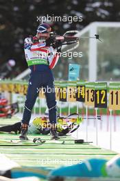 03.03.2011, Khanty-Mansiysk, Russia (RUS): Jay Hakkinen (USA), Rossignol, Rottefella, Swix, adidas - IBU world championships biathlon, relay mixed, Khanty-Mansiysk (RUS). www.xpb.cc. © Manzoni/xpb.cc. Every downloaded picture is fee-liable.