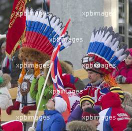 03.03.2011, Khanty-Mansiysk, Russia (RUS): Biathlon Feature: Russian Fans - IBU world championships biathlon, relay mixed, Khanty-Mansiysk (RUS). www.xpb.cc. © Miko/xpb.cc. Every downloaded picture is fee-liable.