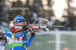 03.03.2011, Khanty-Mansiysk, Russia (RUS): Helena Ekholm (SWE), Fischer, Rottefella, Leki, adidas - IBU world championships biathlon, relay mixed, Khanty-Mansiysk (RUS). www.xpb.cc. © Manzoni/xpb.cc. Every downloaded picture is fee-liable.