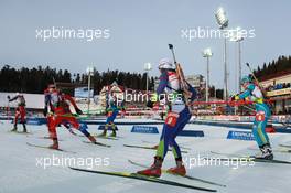 03.03.2011, Khanty-Mansiysk, Russia (RUS): Teja Gregorin (SLO), Fischer, Rottefella, Alpina, Leki - IBU world championships biathlon, relay mixed, Khanty-Mansiysk (RUS). www.xpb.cc. © Manzoni/xpb.cc. Every downloaded picture is fee-liable.