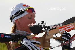 13.03.2011, Khanty-Mansiysk, Russia (RUS): Anastasiya Kuzmina (SVK), Fischer, Salomon, Exel - IBU world championships biathlon, relay women, Khanty-Mansiysk (RUS). www.xpb.cc. © Manzoni/xpb.cc. Every downloaded picture is fee-liable.