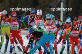 13.03.2011, Khanty-Mansiysk, Russia (RUS): Valj Semerenko (UKR), Fischer, Salomon, Swix - IBU world championships biathlon, relay women, Khanty-Mansiysk (RUS). www.xpb.cc. © Manzoni/xpb.cc. Every downloaded picture is fee-liable.