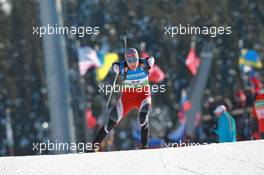 05.03.2011, Khanty-Mansiysk, Russia (RUS): Simon Eder (AUT), Fischer, Rottefella, Swix - IBU world championships biathlon, sprint men, Khanty-Mansiysk (RUS). www.xpb.cc. © Manzoni/xpb.cc. Every downloaded picture is fee-liable.