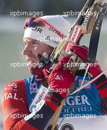 05.03.2011, Khanty-Mansiysk, Russia (RUS): Emil Hegle Svendsen (NOR), Madshus, Rottefella, Swix, Odlo - IBU world championships biathlon, sprint men, Khanty-Mansiysk (RUS). www.xpb.cc. Â© Miko/xpb.cc. Every downloaded picture is fee-liable.