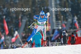 05.03.2011, Khanty-Mansiysk, Russia (RUS): Christian de Lorenzi (ITA), Atomic, Rottefella, Alpina, OneWay - IBU world championships biathlon, sprint men, Khanty-Mansiysk (RUS). www.xpb.cc. © Manzoni/xpb.cc. Every downloaded picture is fee-liable.