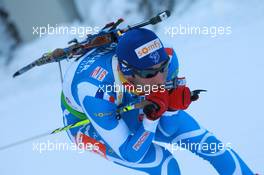 05.03.2011, Khanty-Mansiysk, Russia (RUS): Martin Fourcade (FRA), Rossignol, Rottefella, OneWay, Odlo - IBU world championships biathlon, sprint men, Khanty-Mansiysk (RUS). www.xpb.cc. © Manzoni/xpb.cc. Every downloaded picture is fee-liable.