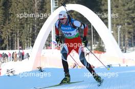 05.03.2011, Khanty-Mansiysk, Russia (RUS): Dominik Landertinger (AUT), Fischer, Rottefella, Leki - IBU world championships biathlon, sprint men, Khanty-Mansiysk (RUS). www.xpb.cc. © Manzoni/xpb.cc. Every downloaded picture is fee-liable.