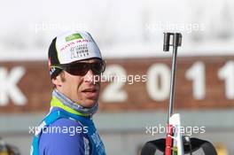 05.03.2011, Khanty-Mansiysk, Russia (RUS): Vasja Rupnik (SLO), Fischer, Rottefella, Alpina, One Way  - IBU world championships biathlon, sprint men, Khanty-Mansiysk (RUS). www.xpb.cc. © Manzoni/xpb.cc. Every downloaded picture is fee-liable.