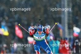 05.03.2011, Khanty-Mansiysk, Russia (RUS): Anton Shipulin (RUS), Madshus, Rottefella, adidas - IBU world championships biathlon, sprint men, Khanty-Mansiysk (RUS). www.xpb.cc. © Manzoni/xpb.cc. Every downloaded picture is fee-liable.