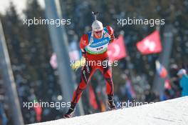 05.03.2011, Khanty-Mansiysk, Russia (RUS): Emil Hegle Svendsen (NOR), Madshus, Rottefella, Swix, Odlo - IBU world championships biathlon, sprint men, Khanty-Mansiysk (RUS). www.xpb.cc. © Manzoni/xpb.cc. Every downloaded picture is fee-liable.